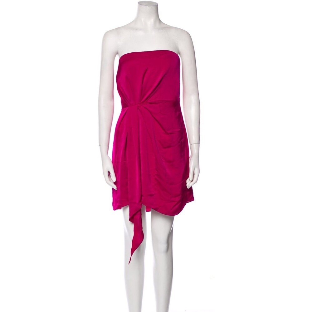 RAMY BROOK New Genesis Mini Dress Size 8 BRIRE Strapless Tie Wrap Red A0619305